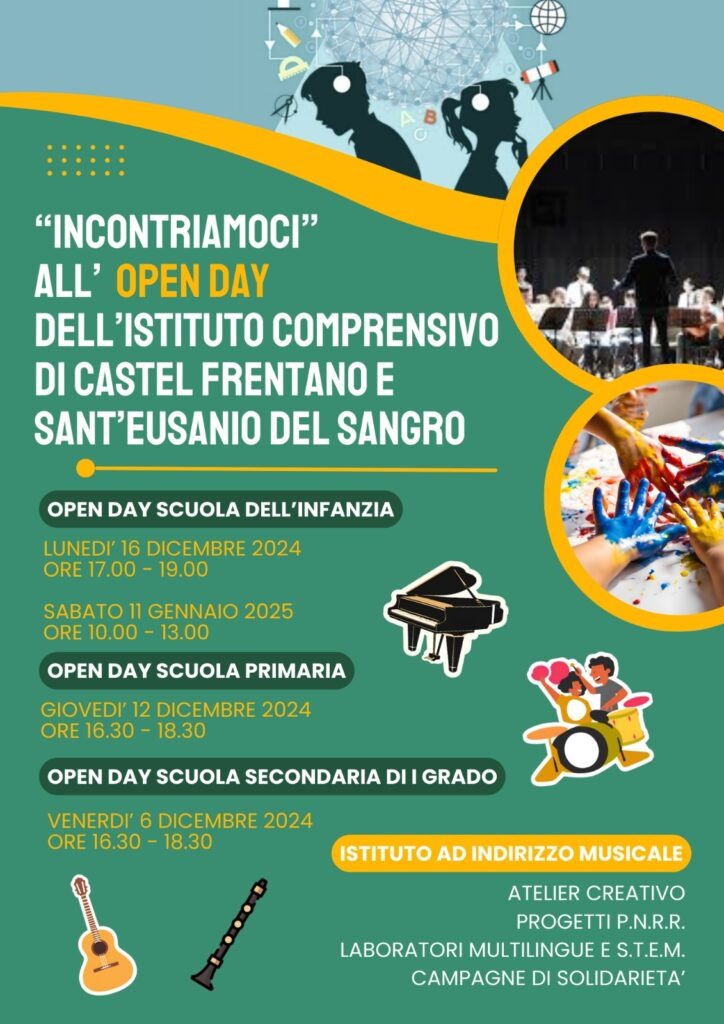 GIORNATE DI OPEN DAY DEL NOSTRO ISTITUTO